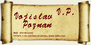 Vojislav Poznan vizit kartica